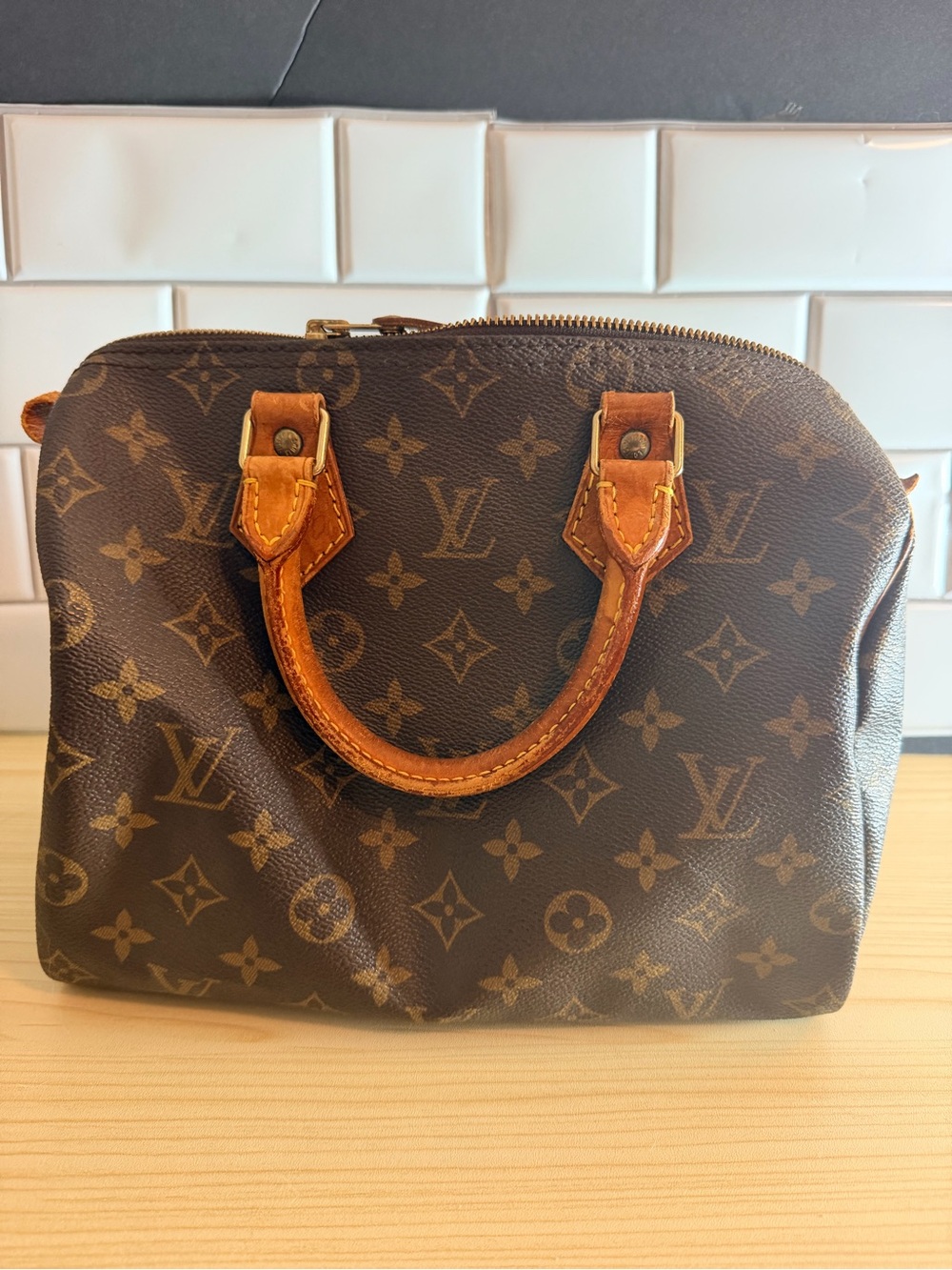 Louis Vuitton Monogram Mini Handbag in Brown and Tan